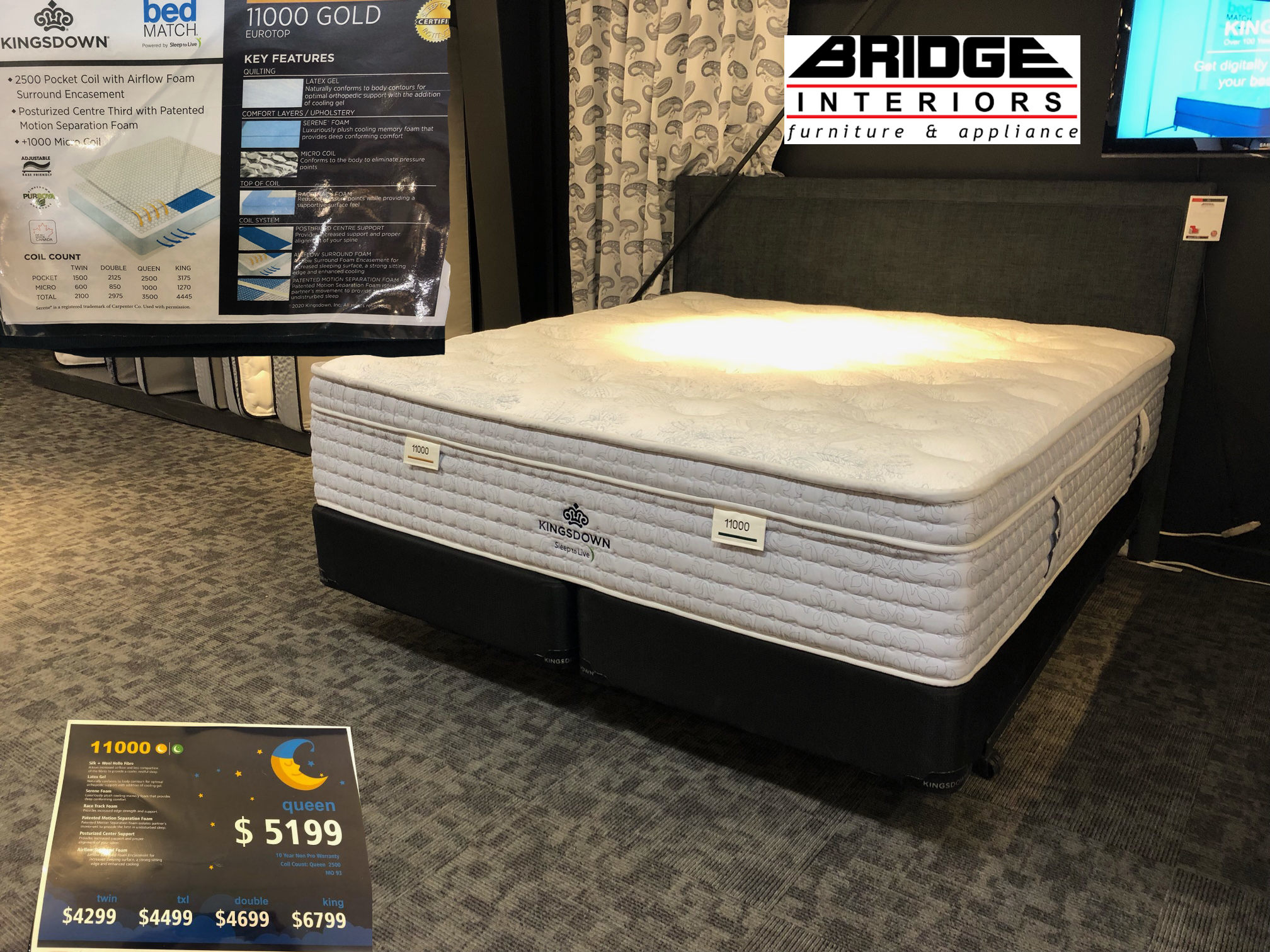 Bridge Interiors: Kingsdown 11000 King Mattress